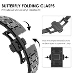 Butterfly Buckle Titanium Alloy Watch Band, For Samsung Galaxy Watch Ultra 47mm / Ultra 2025, For Samsung Galaxy Watch8 / Watch8 Classic