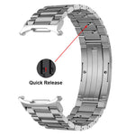 Detachable Three Beads HW Buckle Titanium Alloy Watch Band, For Samsung Galaxy Watch Ultra 47mm / Ultra 2025, For Samsung Galaxy Watch8 / Watch8 Classic