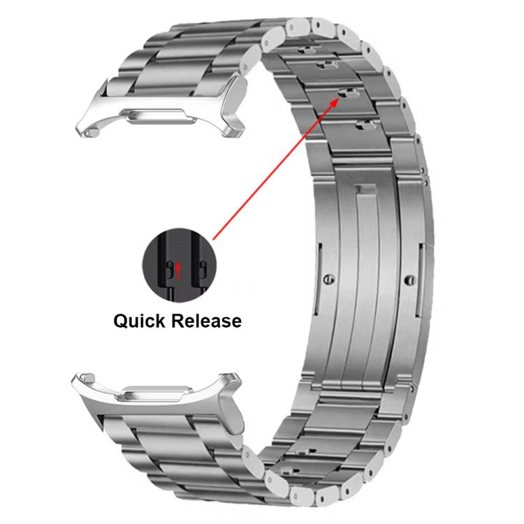 Detachable Three Beads HW Buckle Titanium Alloy Watch Band, For Samsung Galaxy Watch Ultra 47mm / Ultra 2025, For Samsung Galaxy Watch8 / Watch8 Classic