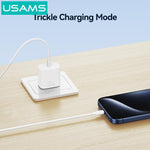 شاحن سريع USB-C / Type-C منفذ واحد USAMS CC228 T65 PD20W، قابس الولايات المتحدة، CC228