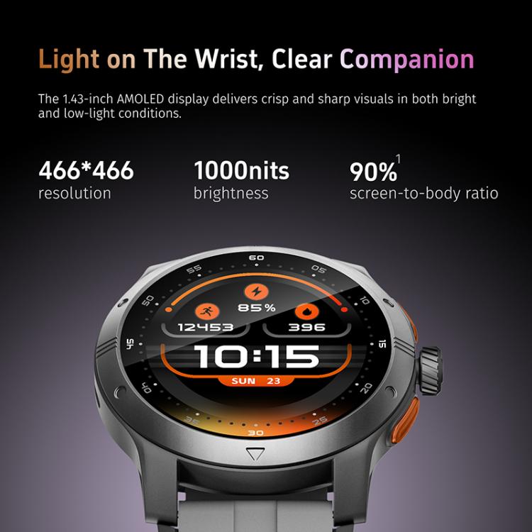 GTR5 1.43 inch AMOLED Screen Urban Fitness Smart Watch IP68 Support Heart Rate Monitoring