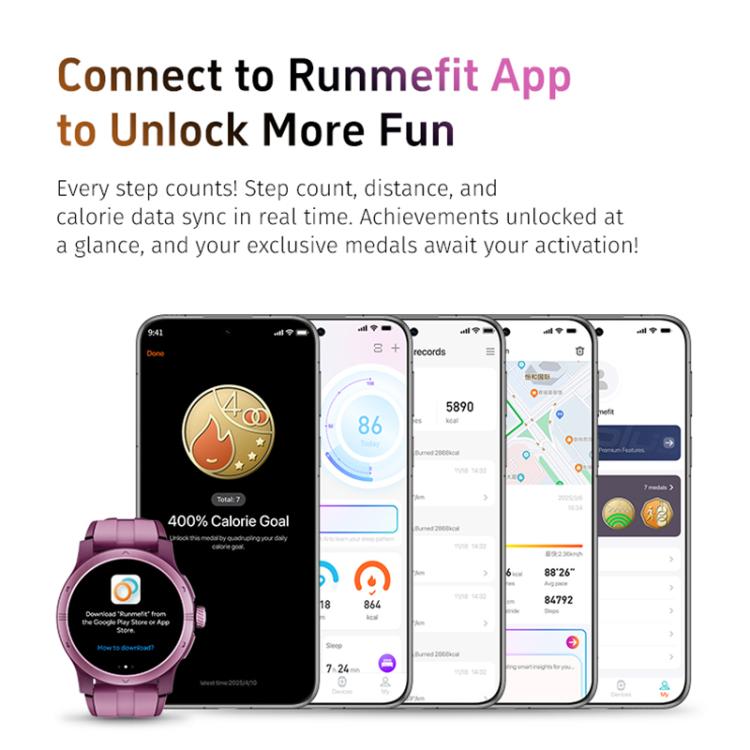 GTR5 1.43 inch AMOLED Screen Urban Fitness Smart Watch IP68 Support Heart Rate Monitoring