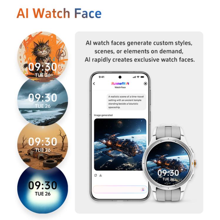 GTR6 1.43 inch AMOLED Screen Urban Runner Smart Watch IP68 Support Heart Rate Monitoring