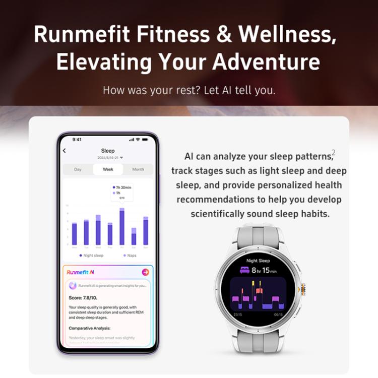 GTR6 1.43 inch AMOLED Screen Urban Runner Smart Watch IP68 Support Heart Rate Monitoring