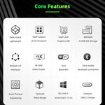 GMK NucBox Windows 10 System Mini PC, Intel Celeron J4125 Quad Core 64bit 14nm 2GHz-2.7GHz, Support WiFi & Bluetooth & RJ45,, 8GB+128GB,EU Plug