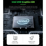 GMK NucBox Windows 10 System Mini PC, Intel Celeron J4125 Quad Core 64bit 14nm 2GHz-2.7GHz, Support WiFi & Bluetooth & RJ45,, 8GB+128GB,EU Plug