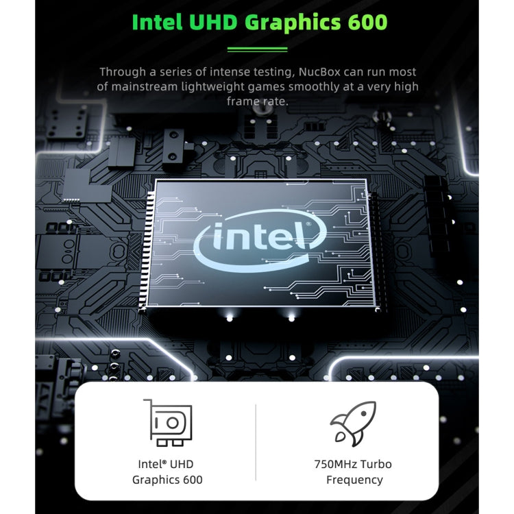 GMK NucBox Windows 10 System Mini PC, Intel Celeron J4125 Quad Core 64bit 14nm 2GHz-2.7GHz, Support WiFi & Bluetooth & RJ45,, 8GB+128GB,EU Plug