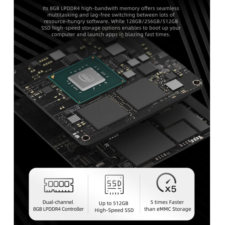 GMK NucBox Windows 10 System Mini PC, Intel Celeron J4125 Quad Core 64bit 14nm 2GHz-2.7GHz, Support WiFi & Bluetooth & RJ45,, 8GB+128GB,EU Plug