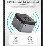 GMK NucBox Windows 10 System Mini PC, Intel Celeron J4125 Quad Core 64bit 14nm 2GHz-2.7GHz, Support WiFi & Bluetooth & RJ45,, 8GB+128GB,EU Plug