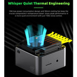 GMK NucBox Windows 10 System Mini PC, Intel Celeron J4125 Quad Core 64bit 14nm 2GHz-2.7GHz, Support WiFi & Bluetooth & RJ45,, 8GB+128GB,EU Plug