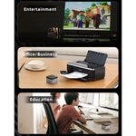 GMK NucBox Windows 10 System Mini PC, Intel Celeron J4125 Quad Core 64bit 14nm 2GHz-2.7GHz, Support WiFi & Bluetooth & RJ45,, 8GB+128GB,EU Plug