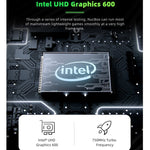 GMK NucBox Windows 10 System Mini PC, Intel Celeron J4125 Quad Core 64bit 14nm 2GHz-2.7GHz, Support WiFi & Bluetooth & RJ45,, 8GB+128GB,EU Plug