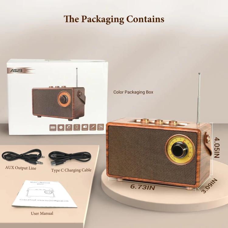 A23 Portable Bluetooth Speaker Supports USB / TF Card / FM Radio