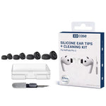 XDcase 4 Pairs Replacement Silicone Ear Tips with Storage & Cleaning Kit, For AirPods Pro 3