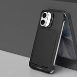 J TRIBE Metal Frameless Card Slot Lens Holder Phone Case, For iPhone 17 Pro Max, For iPhone 17 Pro, For iPhone 17, For iPhone Air, For iPhone 16 Pro Max, For iPhone 16 Pro, For iPhone 15 Pro Max, For iPhone 15 Pro