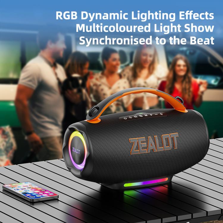 Zealot S167 100W Portable Handheld Outdoor RGB Bluetooth Speaker