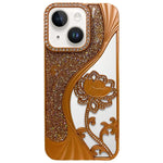 Electroplated TPU Lotus Hollow-carved  Rhinestone Glitter Phone Case, For iPhone 13 Pro, For iPhone 13, For iPhone 12, For iPhone 12 Pro Max, For iPhone 12 Pro, For iPhone 11 Pro Max, For iPhone 11