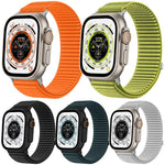 5 Pack xDfind Woven Nylon Hook And Loop Fastener Watch Band, For Apple Watch 42 / 44 / 45 / 46 / 49mm, For Apple Watch 38 / 40 / 41 / S11 42mm