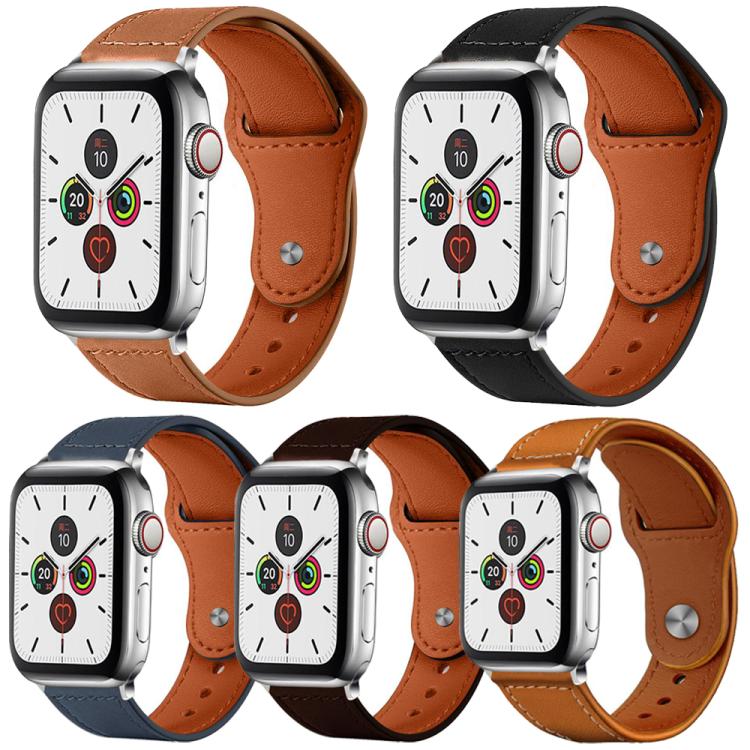5er-Pack xDfind Nietschließe, Echtleder-Uhrenarmband, für Apple Watch 42 / 44 / 45 / 46 / 49 mm, für Apple Watch 38 / 40 / 41 / S11 42 mm