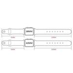 5er-Pack xDfind Nietschließe, Echtleder-Uhrenarmband, für Apple Watch 42 / 44 / 45 / 46 / 49 mm, für Apple Watch 38 / 40 / 41 / S11 42 mm