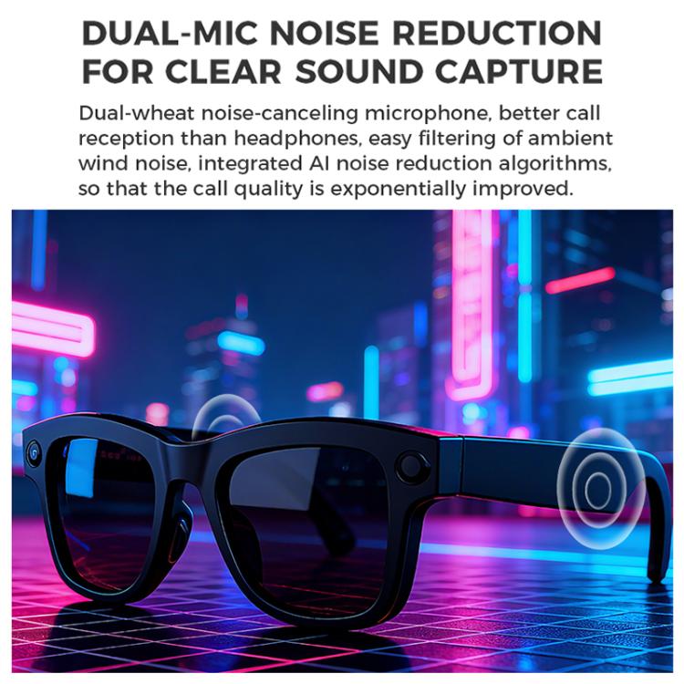 M01S 5MP Smart AI Camera Glasses Supports Voice Calls, Video Recording, WiFi Transmission