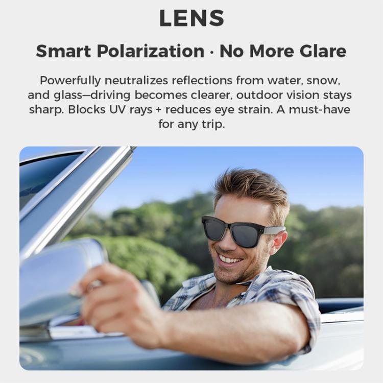 M01S 5MP Smart AI Camera Glasses Supports Voice Calls, Video Recording, WiFi Transmission