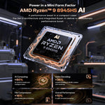 GXMO GH8 Windows 11 Pro Mini PC, AMD Ryzen 9 8945HS Octa Core Processor, No Memory, 16GB+512GB