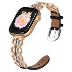 xDfind Diamant-Edelstahl-Hybrid-Uhrenarmband aus echtem Leder, für Apple Watch 42 / 44 / 45 / 46 / 49 mm, für Apple Watch 38 / 40 / 41 / S11 42 mm