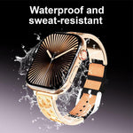 xDfind Butterfly Edelstahl-Hybrid-Armband aus echtem Leder, für Apple Watch 42 / 44 / 45 / 46 / 49 mm, für Apple Watch 38 / 40 / 41 / S11 42 mm