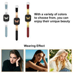 xDfind Butterfly Edelstahl-Hybrid-Armband aus echtem Leder, für Apple Watch 42 / 44 / 45 / 46 / 49 mm, für Apple Watch 38 / 40 / 41 / S11 42 mm