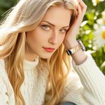 xDfind Butterfly Edelstahl-Hybrid-Armband aus echtem Leder, für Apple Watch 42 / 44 / 45 / 46 / 49 mm, für Apple Watch 38 / 40 / 41 / S11 42 mm