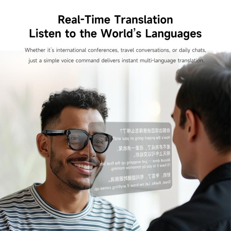 M89 2MP AI Smart Glasses Support Bluetooth Call, AI Intelligent Voice Assistant