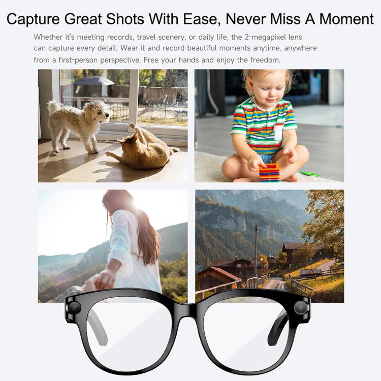 M89 2MP AI Smart Glasses Support Bluetooth Call, AI Intelligent Voice Assistant