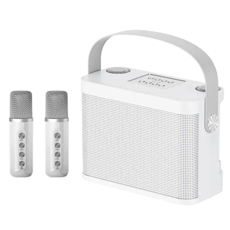 YS-219 Mini Portable Karaoke Wireless Bluetooth Speaker with 2 Microphones