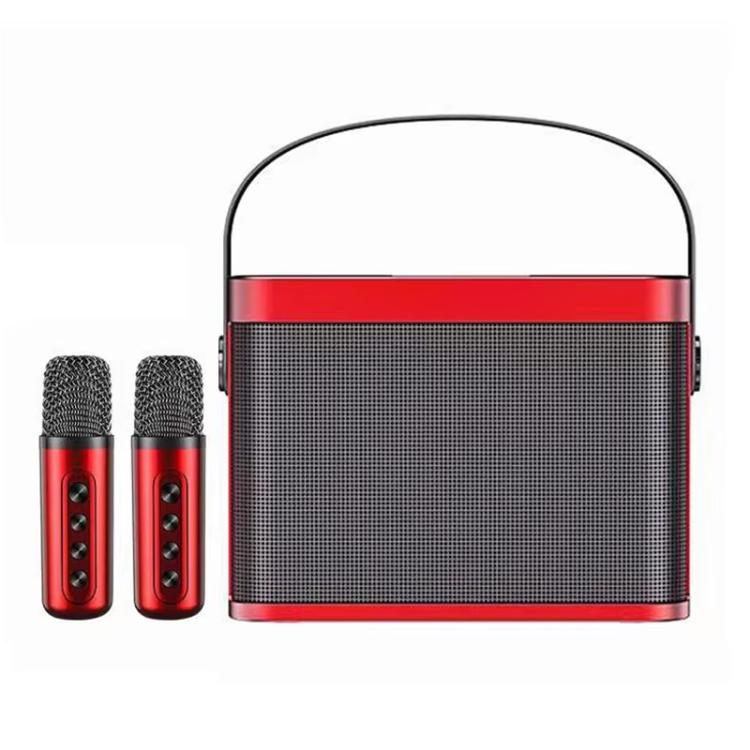 YS-219 Mini Portable Karaoke Wireless Bluetooth Speaker with 2 Microphones