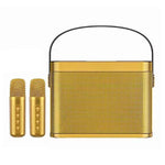 YS-219 Mini Portable Karaoke Wireless Bluetooth Speaker with 2 Microphones
