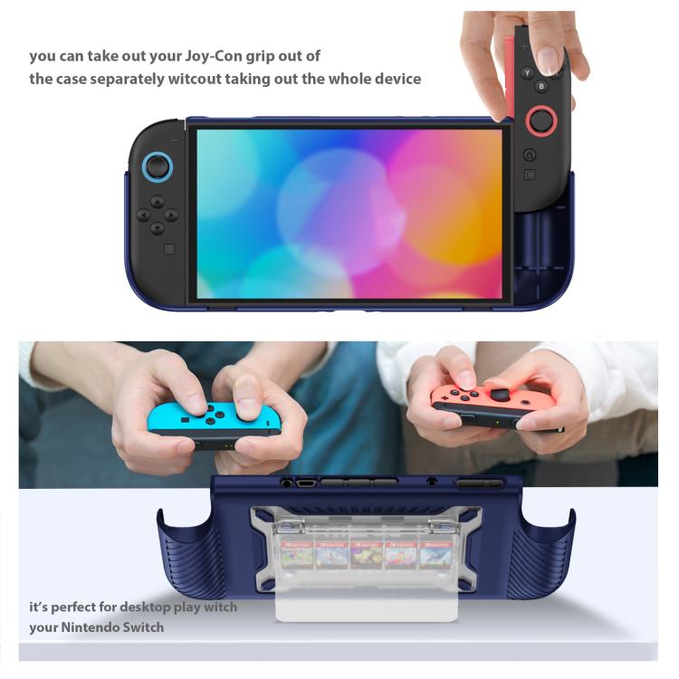 Anti-slip Textured TPU Hybrid PC Gaming Console Protective Case with Card Slot, For Nintendo Switch 2