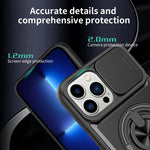 Lens Sliding Window Multifunctional Magnetic Shockproof Phone Case, For iPhone 13 Pro Max, For iPhone 13 Pro, For iPhone 12 Pro Max, For iPhone 11 Pro Max, For iPhone 11