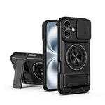 غطاء هاتف مغناطيسي متعدد الوظائف مع نافذة انزلاقية للعدسة ومقاوم للصدمات، لهواتف iPhone 13 Pro Max، iPhone 13 Pro، iPhone 12 Pro Max، iPhone 11 Pro Max، iPhone 11