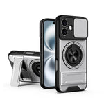 غطاء هاتف مغناطيسي متعدد الوظائف مع نافذة انزلاقية للعدسة ومقاوم للصدمات، لهواتف iPhone 13 Pro Max، iPhone 13 Pro، iPhone 12 Pro Max، iPhone 11 Pro Max، iPhone 11