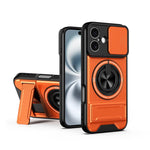 غطاء هاتف مغناطيسي متعدد الوظائف مع نافذة انزلاقية للعدسة ومقاوم للصدمات، لهواتف iPhone 13 Pro Max، iPhone 13 Pro، iPhone 12 Pro Max، iPhone 11 Pro Max، iPhone 11
