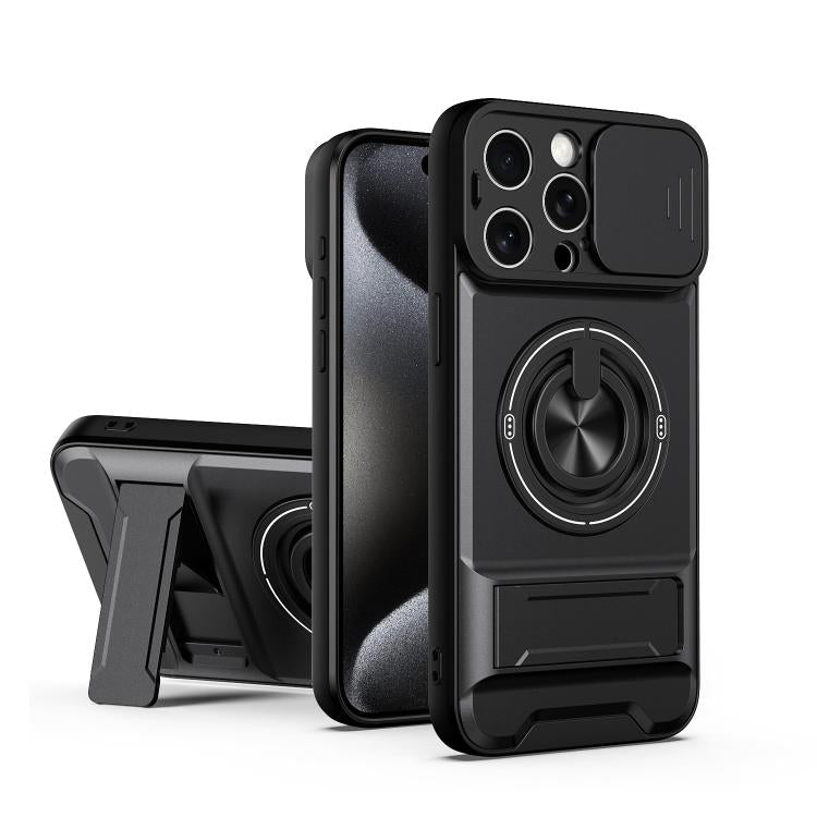 غطاء هاتف مغناطيسي متعدد الوظائف مع نافذة انزلاقية للعدسة ومقاوم للصدمات، لهواتف iPhone 13 Pro Max، iPhone 13 Pro، iPhone 12 Pro Max، iPhone 11 Pro Max، iPhone 11