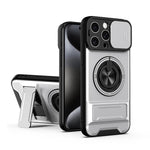 غطاء هاتف مغناطيسي متعدد الوظائف مع نافذة انزلاقية للعدسة ومقاوم للصدمات، لهواتف iPhone 13 Pro Max، iPhone 13 Pro، iPhone 12 Pro Max، iPhone 11 Pro Max، iPhone 11