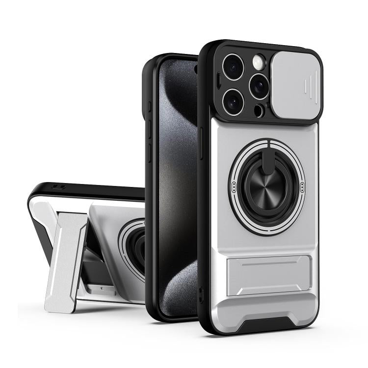 غطاء هاتف مغناطيسي متعدد الوظائف مع نافذة انزلاقية للعدسة ومقاوم للصدمات، لهواتف iPhone 13 Pro Max، iPhone 13 Pro، iPhone 12 Pro Max، iPhone 11 Pro Max، iPhone 11