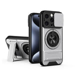 غطاء هاتف مغناطيسي متعدد الوظائف مع نافذة انزلاقية للعدسة ومقاوم للصدمات، لهواتف iPhone 13 Pro Max، iPhone 13 Pro، iPhone 12 Pro Max، iPhone 11 Pro Max، iPhone 11