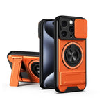 غطاء هاتف مغناطيسي متعدد الوظائف مع نافذة انزلاقية للعدسة ومقاوم للصدمات، لهواتف iPhone 13 Pro Max، iPhone 13 Pro، iPhone 12 Pro Max، iPhone 11 Pro Max، iPhone 11