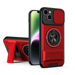 غطاء هاتف مغناطيسي متعدد الوظائف مع نافذة انزلاقية للعدسة ومقاوم للصدمات، لهواتف iPhone 13 Pro Max، iPhone 13 Pro، iPhone 12 Pro Max، iPhone 11 Pro Max، iPhone 11