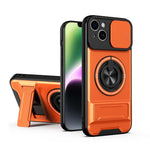 غطاء هاتف مغناطيسي متعدد الوظائف مع نافذة انزلاقية للعدسة ومقاوم للصدمات، لهواتف iPhone 13 Pro Max، iPhone 13 Pro، iPhone 12 Pro Max، iPhone 11 Pro Max، iPhone 11