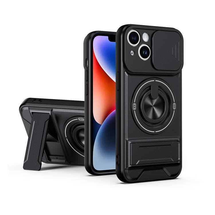 غطاء هاتف مغناطيسي متعدد الوظائف مع نافذة انزلاقية للعدسة ومقاوم للصدمات، لهواتف iPhone 13 Pro Max، iPhone 13 Pro، iPhone 12 Pro Max، iPhone 11 Pro Max، iPhone 11