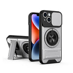 غطاء هاتف مغناطيسي متعدد الوظائف مع نافذة انزلاقية للعدسة ومقاوم للصدمات، لهواتف iPhone 13 Pro Max، iPhone 13 Pro، iPhone 12 Pro Max، iPhone 11 Pro Max، iPhone 11